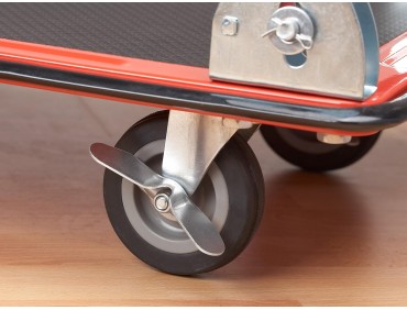 Plattformwagen - Klappbar - Bis 150 kg Tragkraft - Feststellbremse / Transporthilfe mit Lenkrollen / Paketwagen mit Antirutsch-Beschichtung / Klappwagen aus Stahl