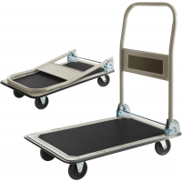 Plattformwagen Transportwagen Lagerwagen klappbar | 150kg Tragkraft | Lastenwagen | Transporthilfe mit Lenkrollen | Antirutschbeschichtung | Kantenschutz 360° Lenkrollen Paketwagen Klappwagen