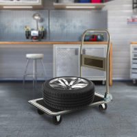 Plattformwagen Transportwagen Lagerwagen klappbar | 150kg Tragkraft | Lastenwagen | Transporthilfe mit Lenkrollen | Antirutschbeschichtung | Kantenschutz 360° Lenkrollen Paketwagen Klappwagen