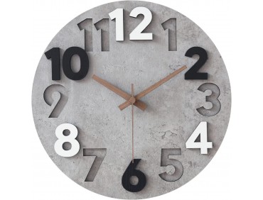 Wanduhr Ohne Tickgeräusche Modern Holz 3D Küchenuhr für Wohnzimmer Kinderzimmer Büro