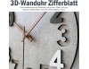 Wanduhr Ohne Tickgeräusche Modern Holz 3D Küchenuhr für Wohnzimmer Kinderzimmer Büro