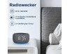 Digitaler Radiowecker für das Schlafzimmer - High-Fidelity-Klangqualität mit nach oben gerichtetem Lautsprecher, 4 Wecktöne, Full Range Display Dimmer für den Nachttisch