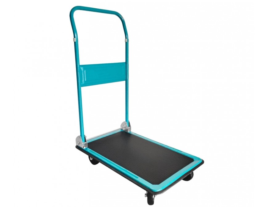 Plattformwagen, Klappbarer Transportwagen, Tragkraft bis 150 kg, Griff um 20 cm erhöht, PVC-Beschichtung erhöhter Lastgriff, mit 4 Räder