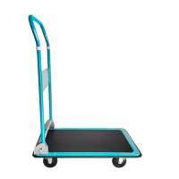 Plattformwagen, Klappbarer Transportwagen, Tragkraft bis 150 kg, Griff um 20 cm erhöht, PVC-Beschichtung erhöhter Lastgriff, mit 4 Räder