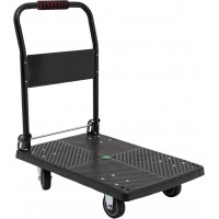 150KG Klappbar Plattformwagen Transportwagen, Klappwagen Plattenwagen Lastenwagen Transport Trolley Schwerlastwagen Rollwagen mit Stummen Rädern, Transportwagen für Werkstatt Büro und Lager