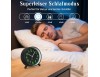 Analoger Wecker, Runde Retro-Metall-Nachttischuhr – Batteriebetrieben mit Nachtlicht und Schlummerfunktion, für Büro, Schlafzimmer, Reise, Geschenk für Kinder & Erwachsene (Schwarz​)​