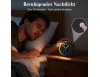 Analoger Wecker, Runde Retro-Metall-Nachttischuhr – Batteriebetrieben mit Nachtlicht und Schlummerfunktion, für Büro, Schlafzimmer, Reise, Geschenk für Kinder & Erwachsene (Schwarz​)​