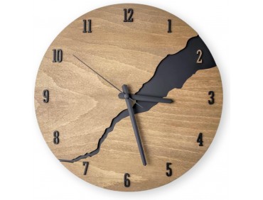 Wanduhr Holzoptik Modern 30 cm – Lautloses Quarz-Uhrwerk | Europäisches Design ohne Tickgeräusche – Stilvolle Uhr für Wohnzimmer, Küche, Büro & Schlafzimmer – Wandeko Bad Büro