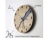 Wanduhr Holzoptik Modern 30 cm – Lautloses Quarz-Uhrwerk | Europäisches Design ohne Tickgeräusche – Stilvolle Uhr für Wohnzimmer, Küche, Büro & Schlafzimmer – Wandeko Bad Büro